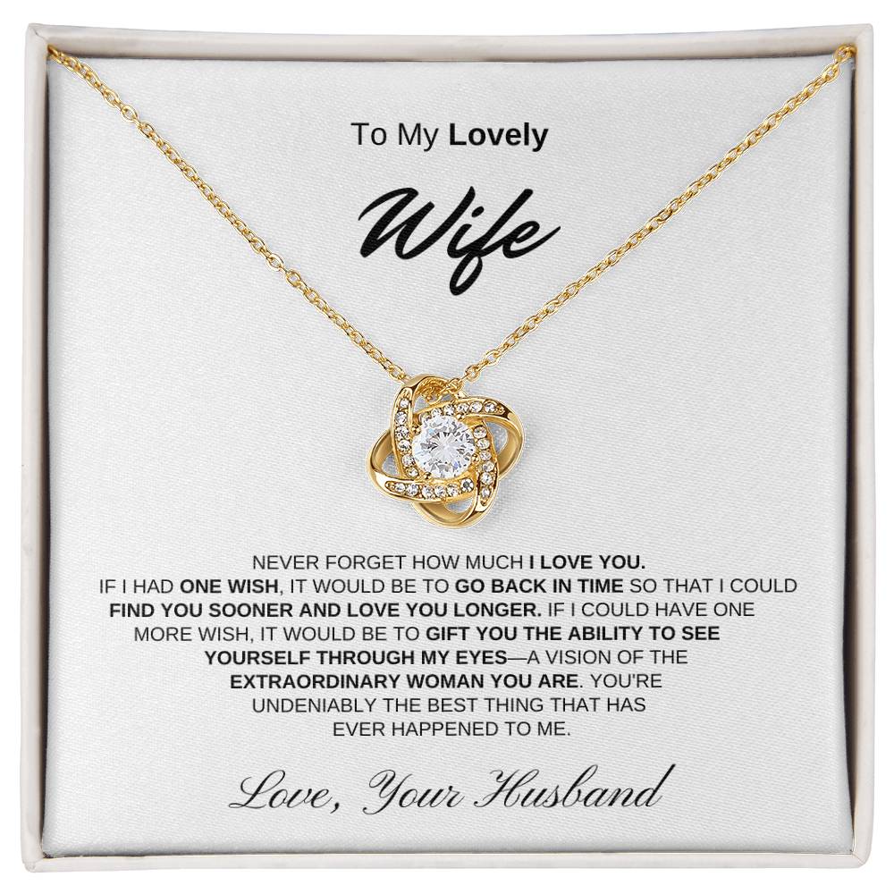 To My Lovely Wife | Love knot Necklace