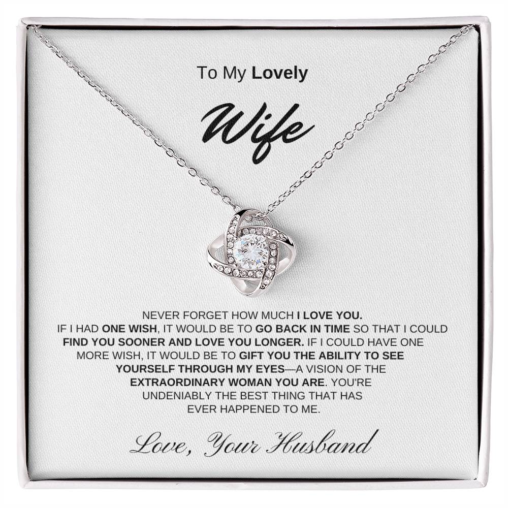 To My Lovely Wife | Love knot Necklace