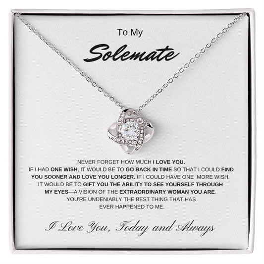 To my soulmate | Love knot Necklace