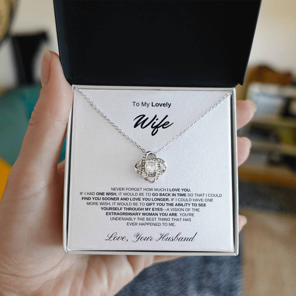 To My Lovely Wife | Love knot Necklace