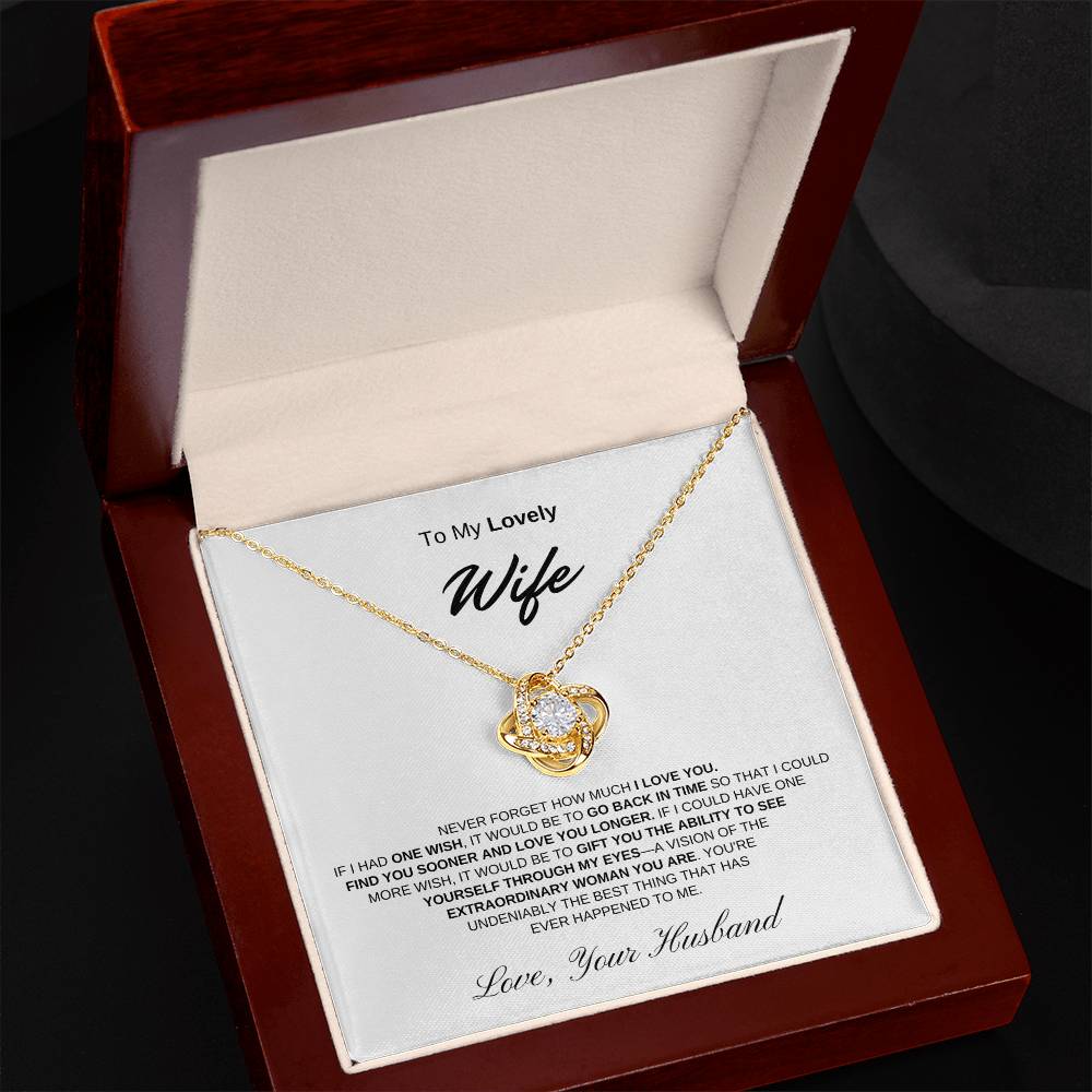 To My Lovely Wife | Love knot Necklace